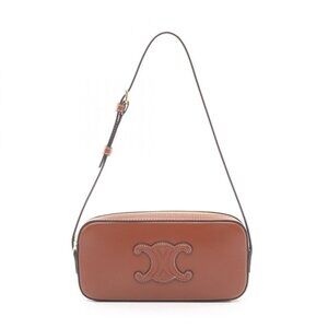 Celine Shoulder Bag Mini Camera Cuill Triomphe Brown Leather